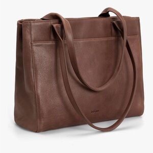 Brown Genuine Leather Tote Bag